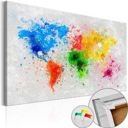 Arkiio Expressionism of the World [Cork Map] 90x60 Anslagstavla